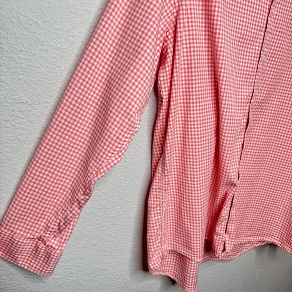Porter & Ash Mens X-Large Lt Orange Gingham LS Button Up Shirt - Picture 4 of 14